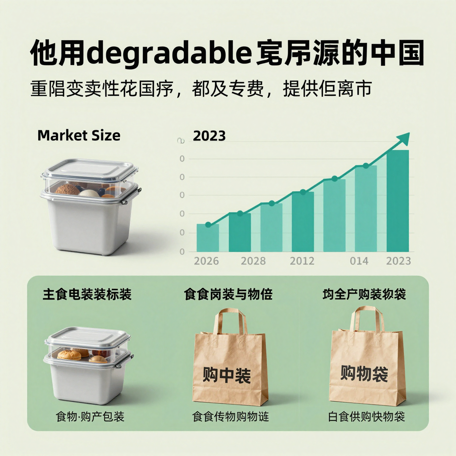 Infographic on Biodegradable Container Adoption in China