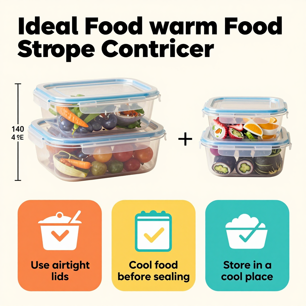 Ideal Storage Practices for Warm Food