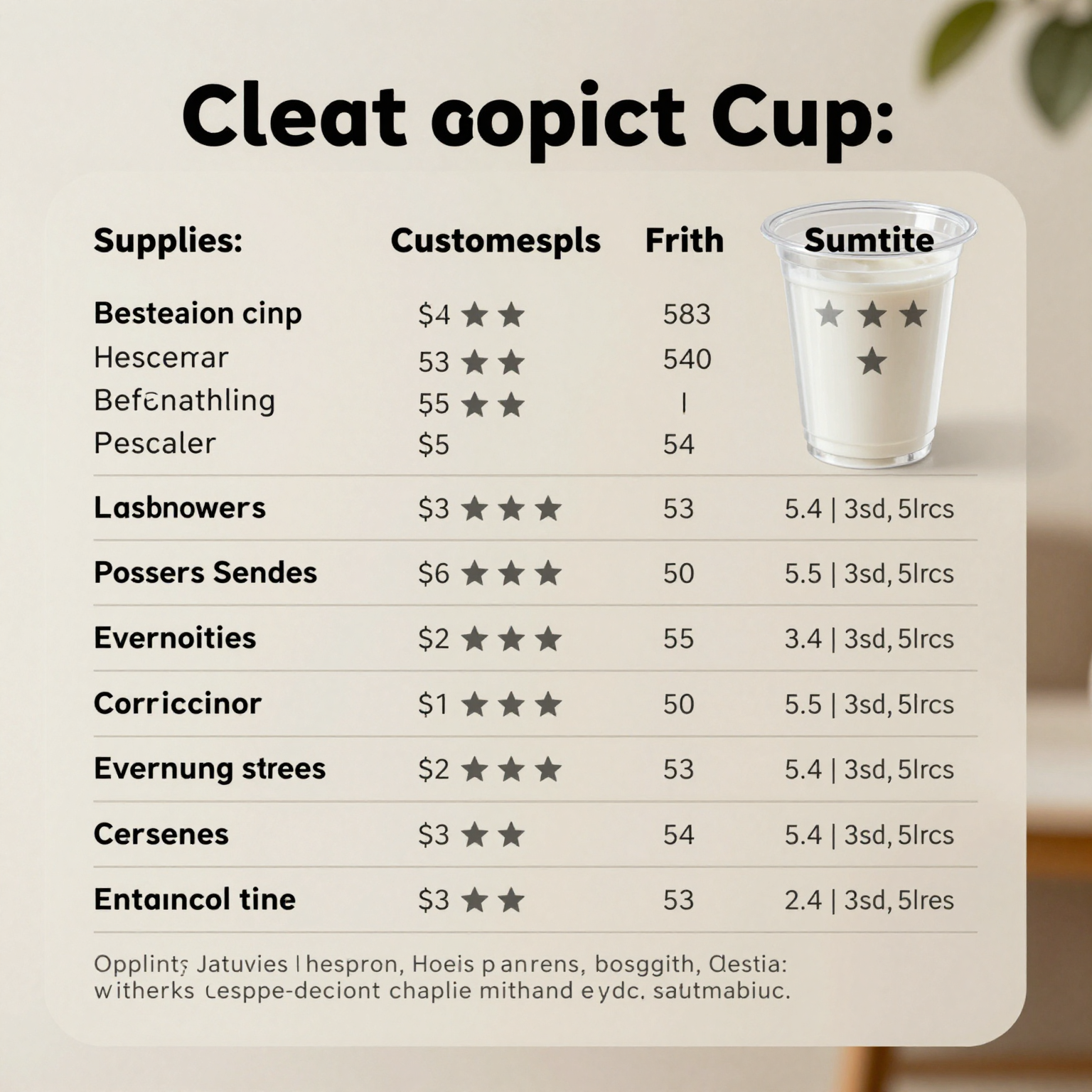 Suppliers Comparison for Clear Plastic Disposable Cups