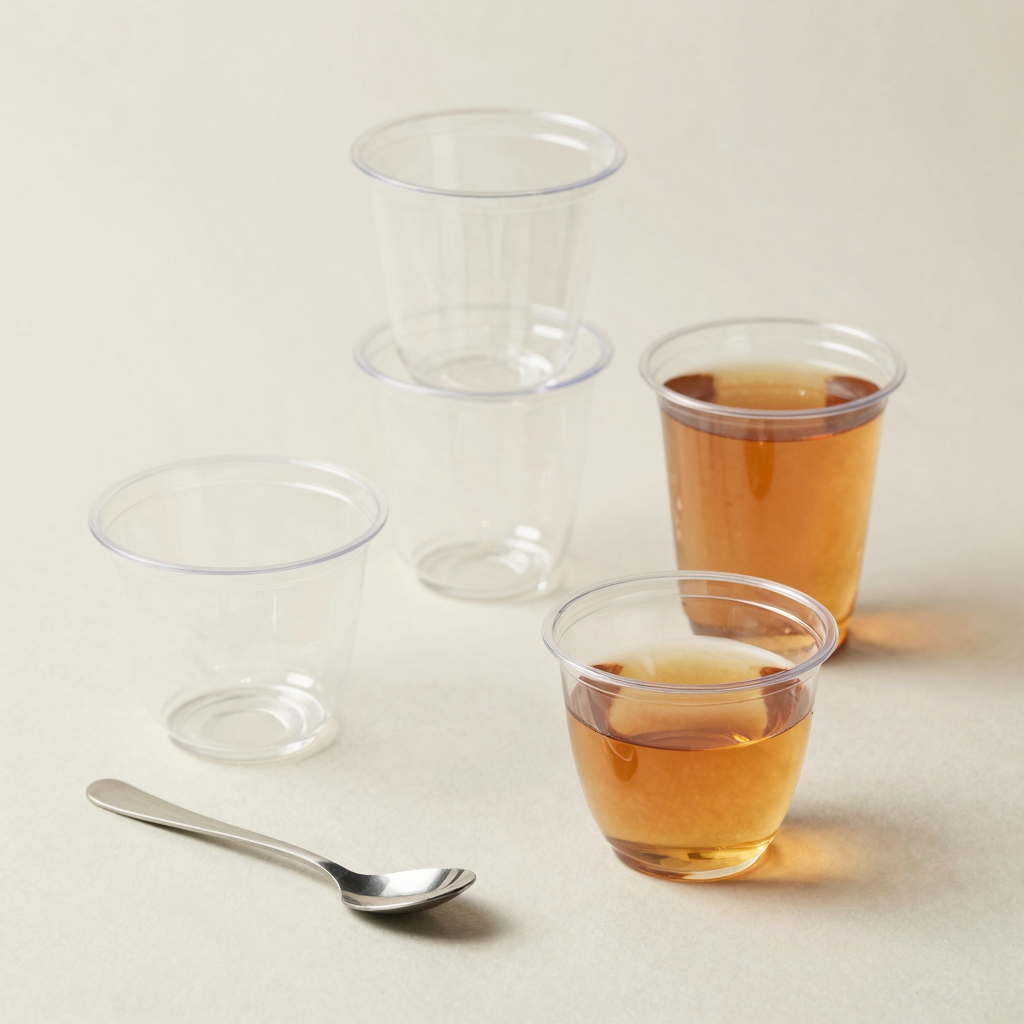 Clear Plastic Mini Coffee and Tea Cups