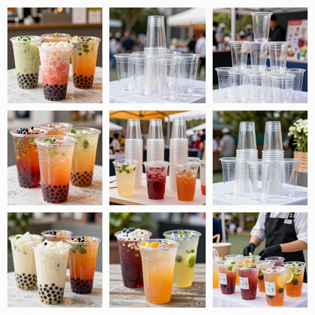 Clear Plastic Cups in Various Settings