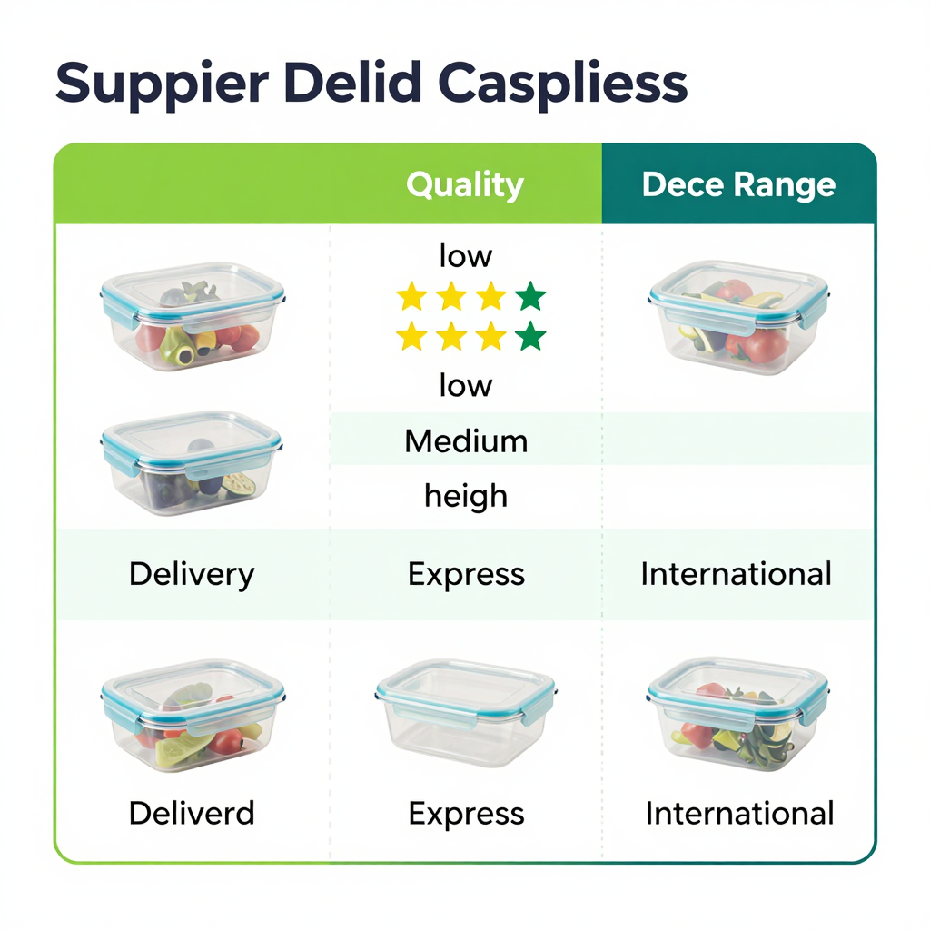 Comparative Table of Deli Plastic Food Storage Containers Suppliers