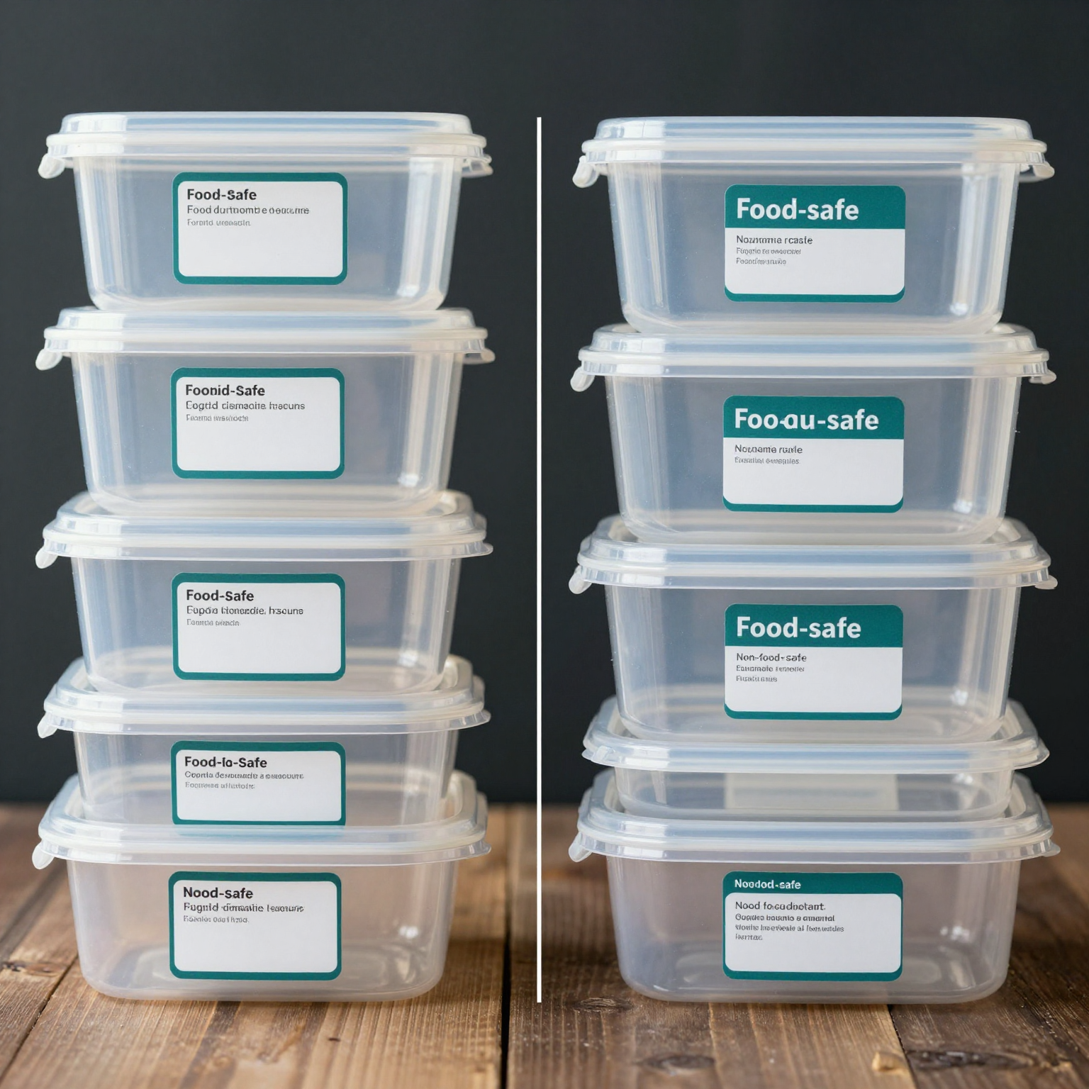 Food-safe vs Non-food-safe Containers