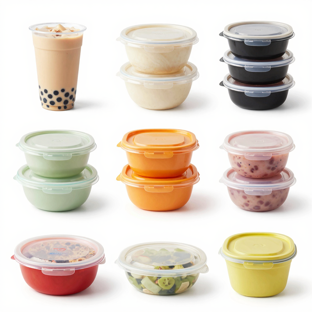 Various Plastic Containers for Food Service