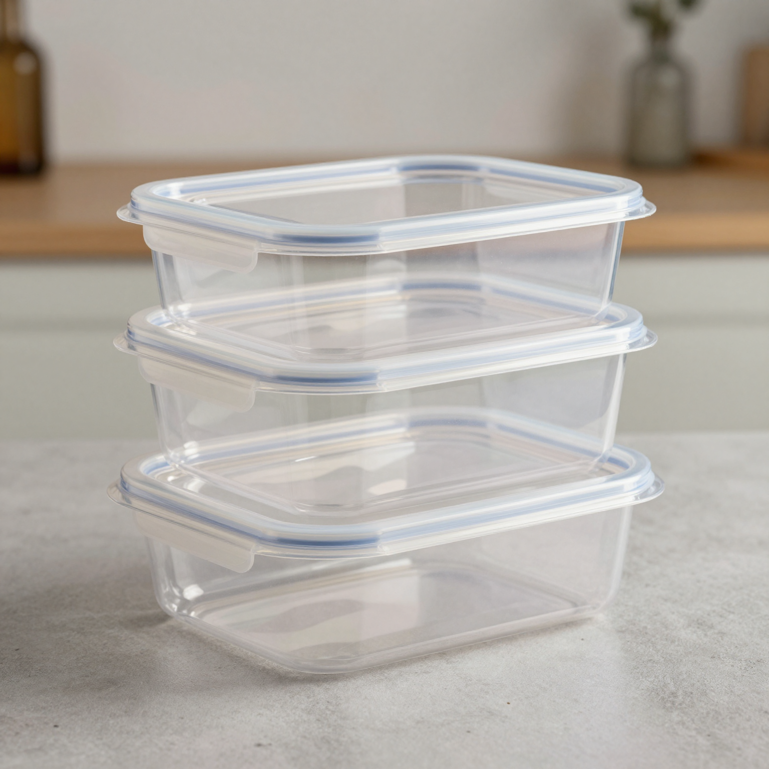 Rectangular Clear Plastic Professional Food Storage Containers