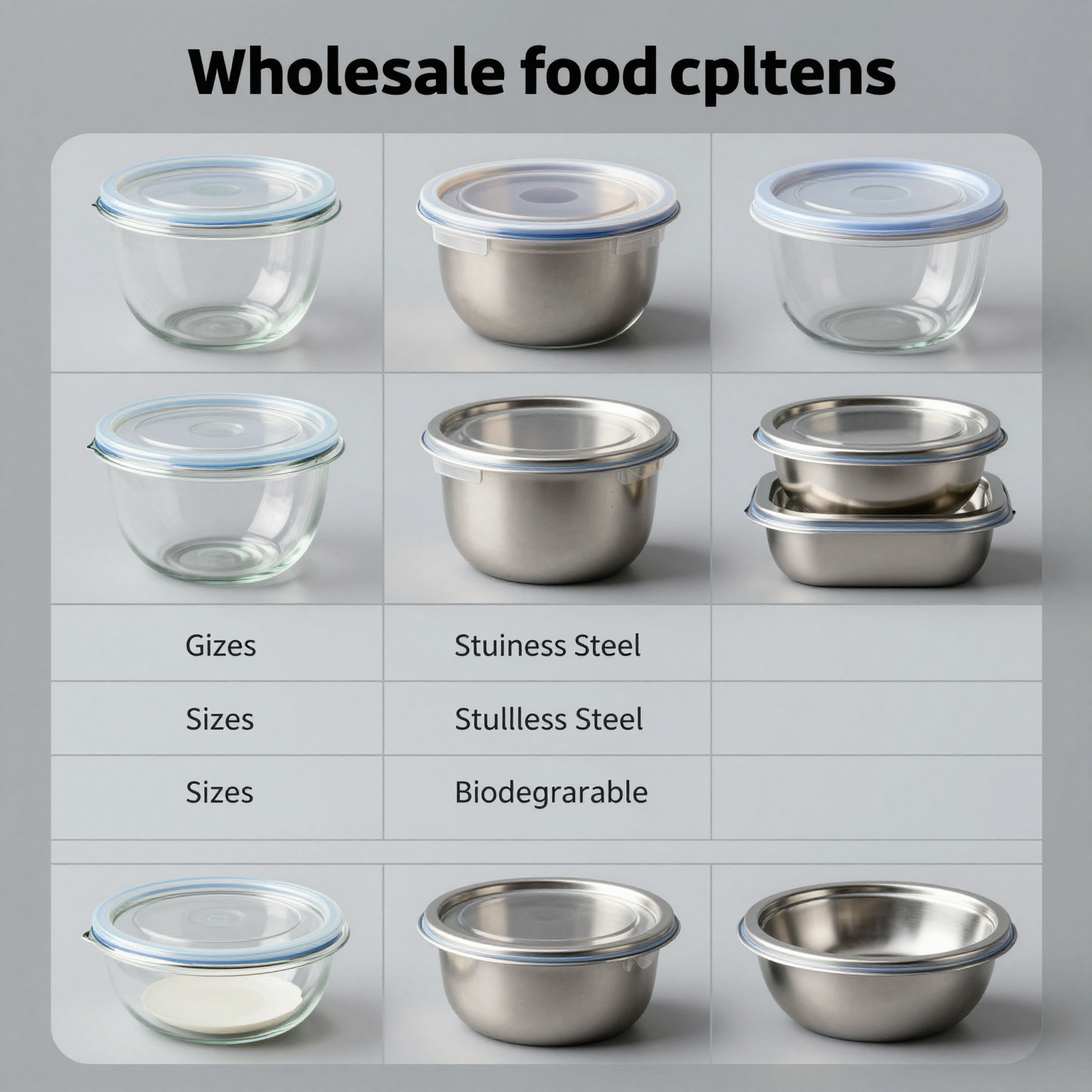 Comparison of Wholesale Food Containers with Lids
