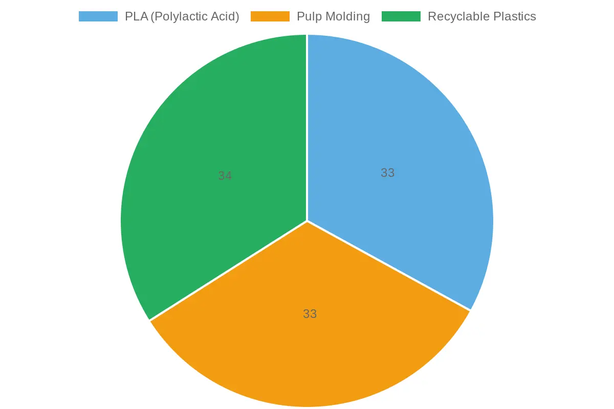 Proportional Distribution of Disposable Food Container Materials in 2026