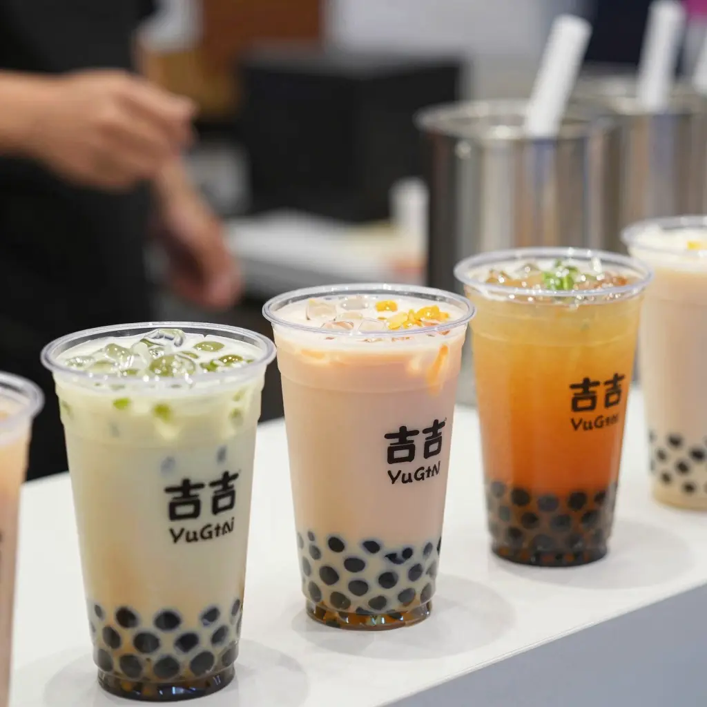 3.5 oz clear plastic cups in use
