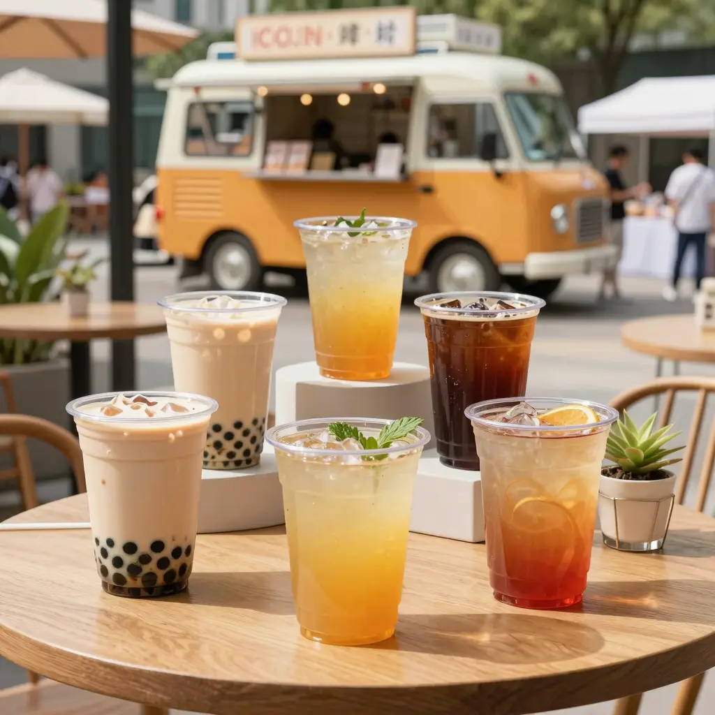 5 oz clear plastic cups in use