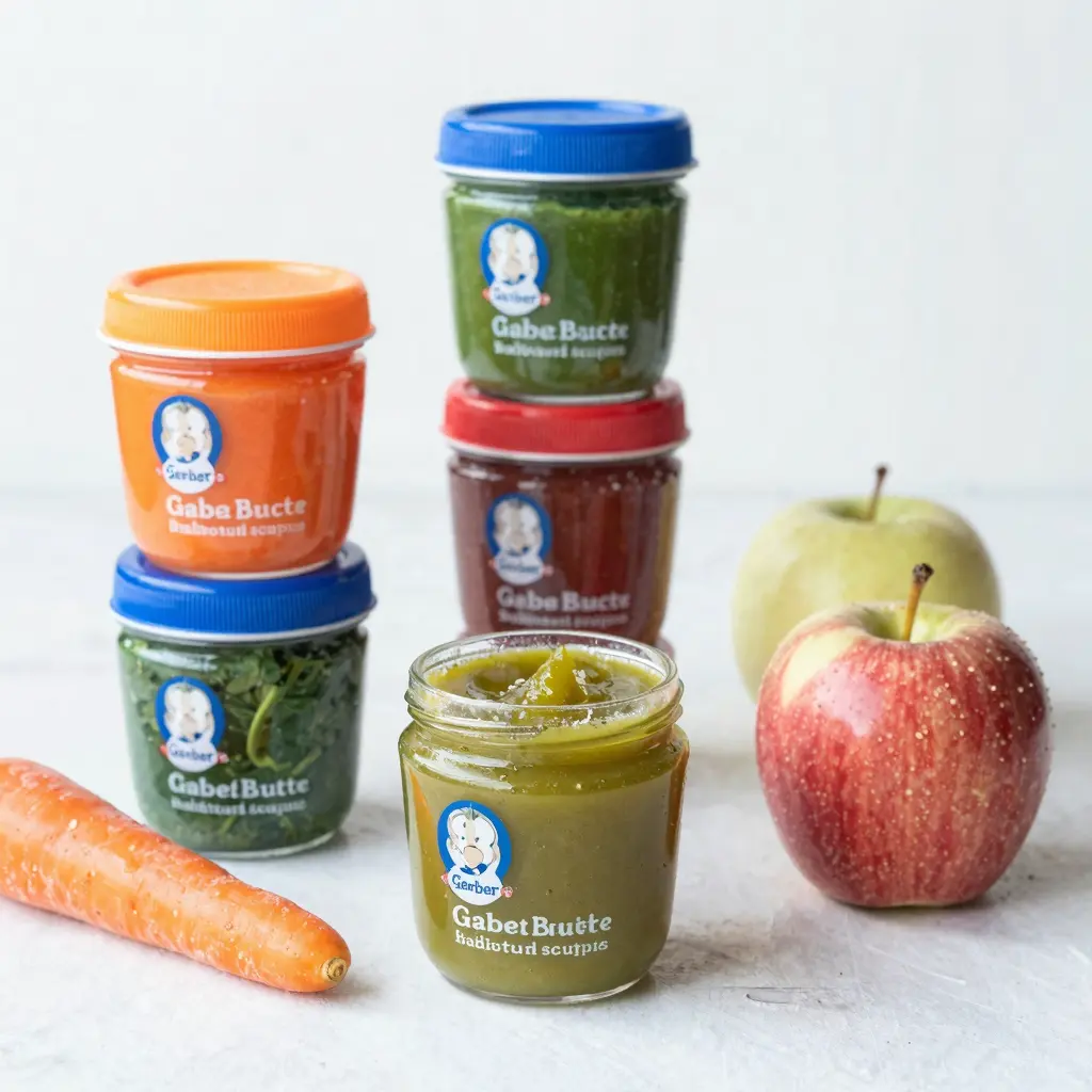 Frozen Baby Food in Gerber Containers