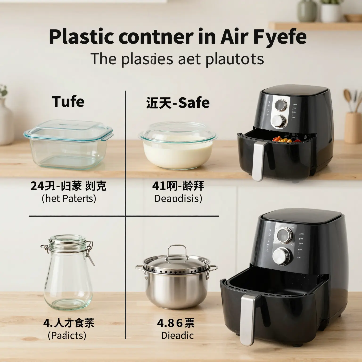 Infographic on Safety of Plastic Containers in Air Fryers