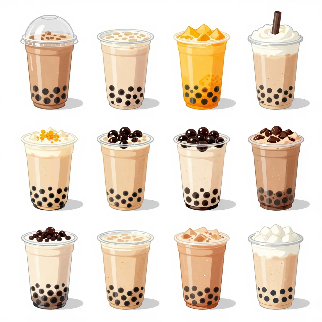 Bubble Tea Trends Illustration