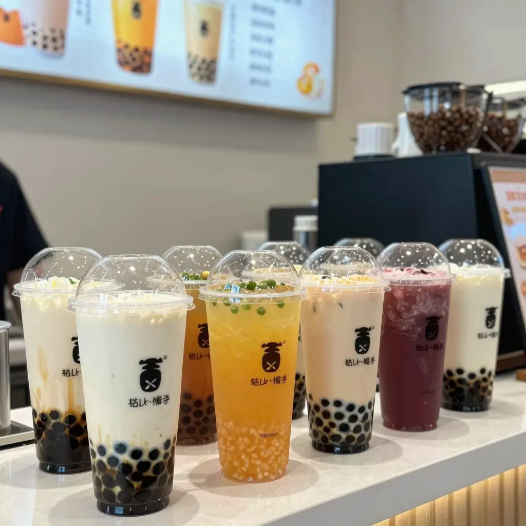 Clear Plastic Cups in Use