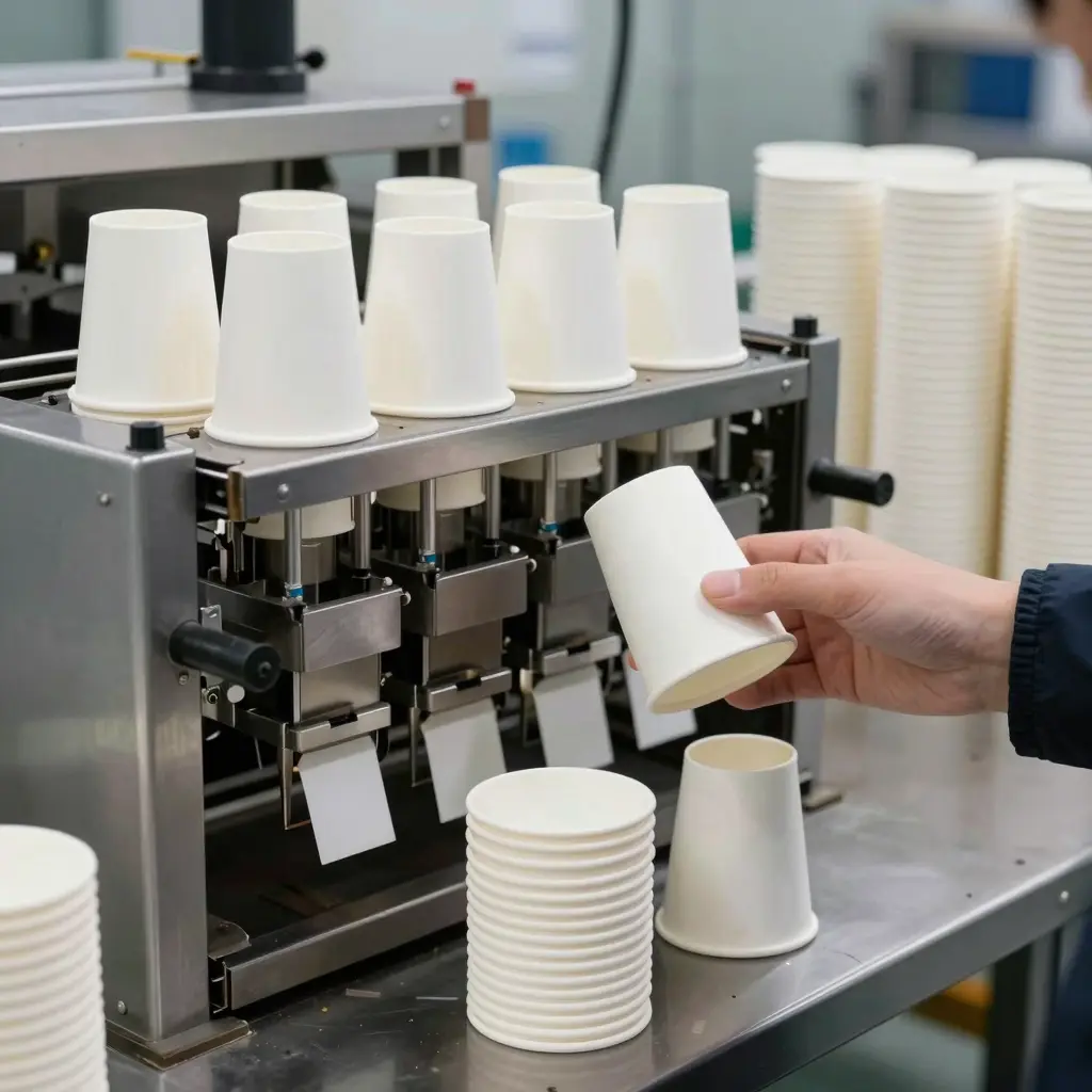 Disposable Paper Cup Machine in Action
