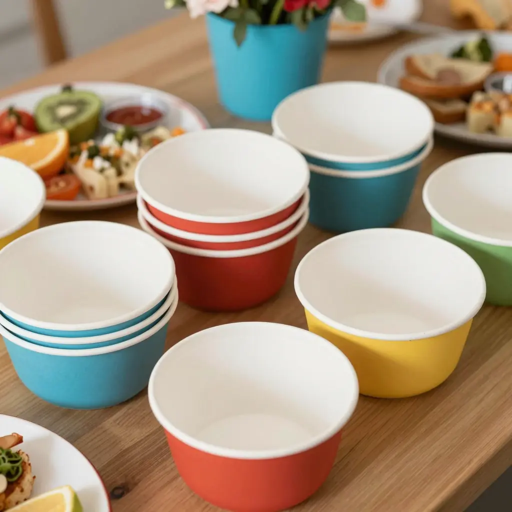 Disposable Soup Bowls at a Party