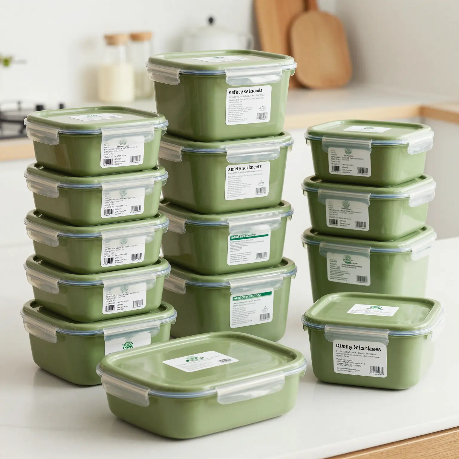 Green Plastic Food Storage Containers