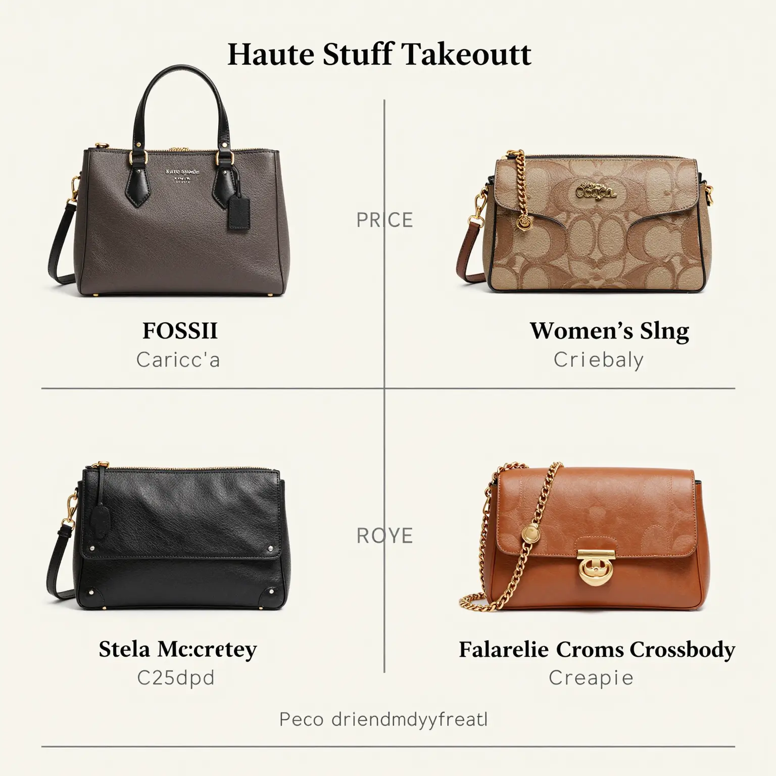 Comparison table for Kate Spade Haute Stuff Takeout Bag and similar products