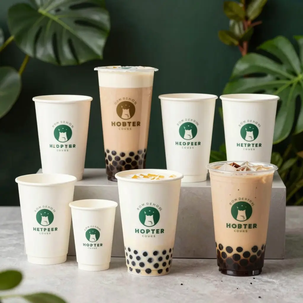 Compostable Paper Cups Display