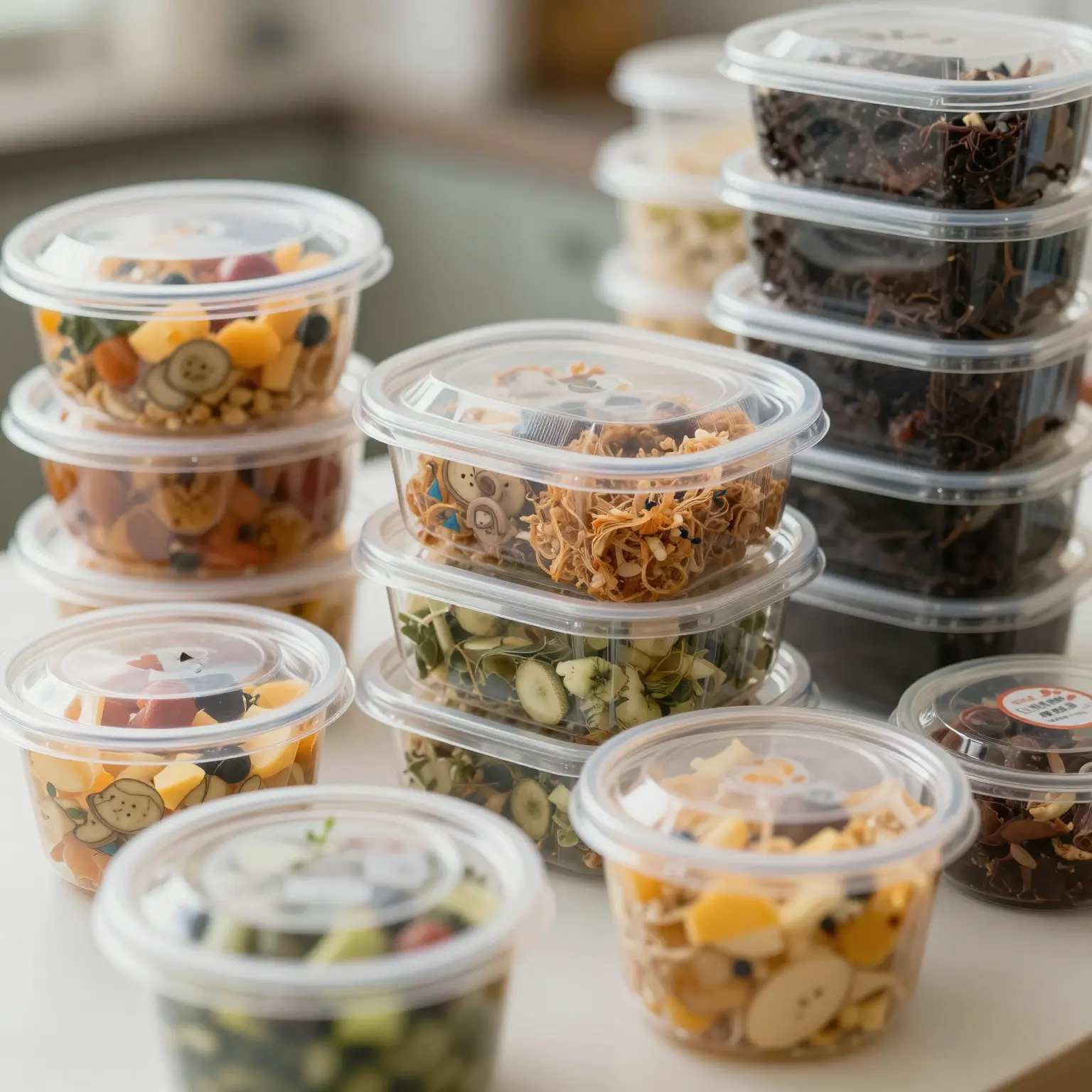 Example of Food-to-Go in Plastic Containers