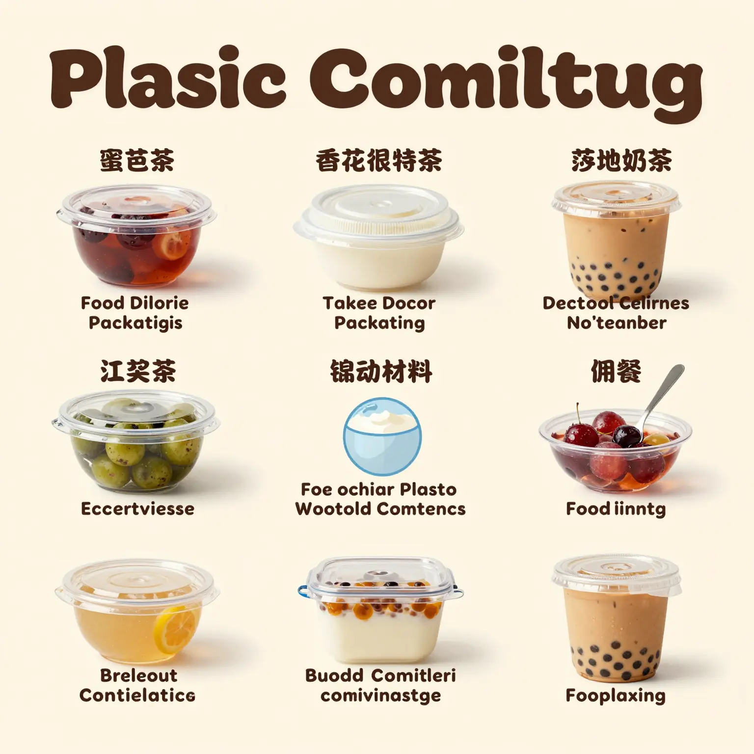 Infographic of Keywords for Plastic Containers