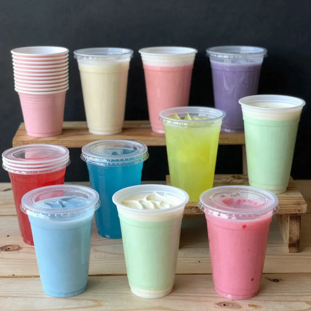 Variety of Plastic Disposable Sundae Cups