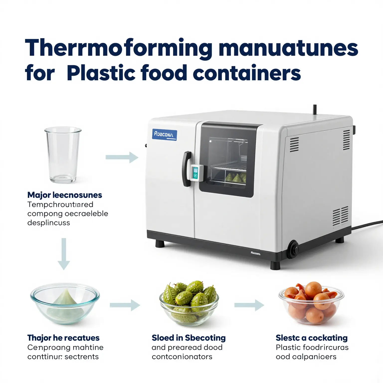 Infographic showcasing thermoforming machine manufacturers