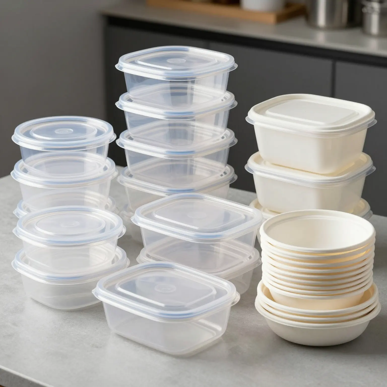 Transparent Plastic Food Containers