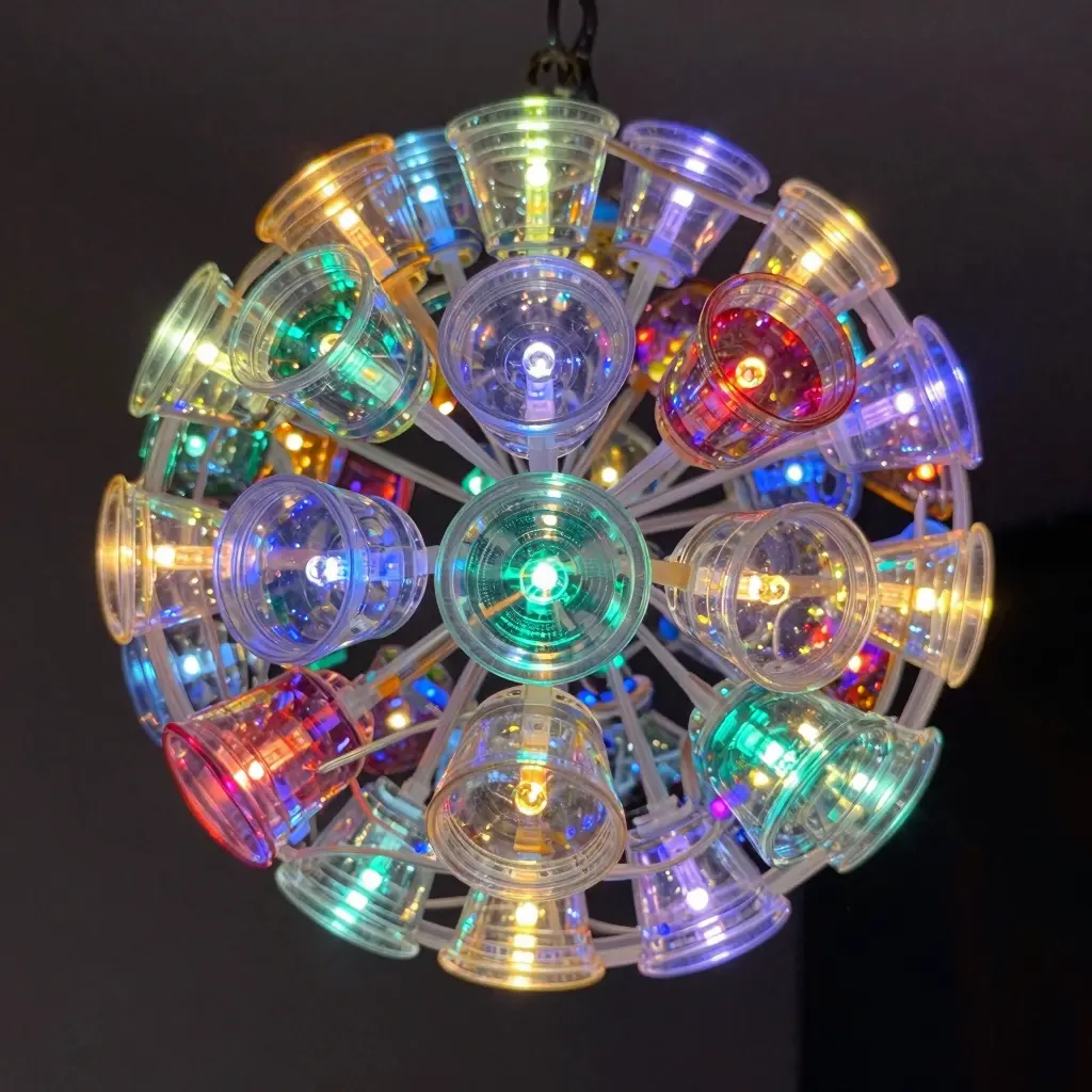 Sparkle Ball from Clear Plastic Cups