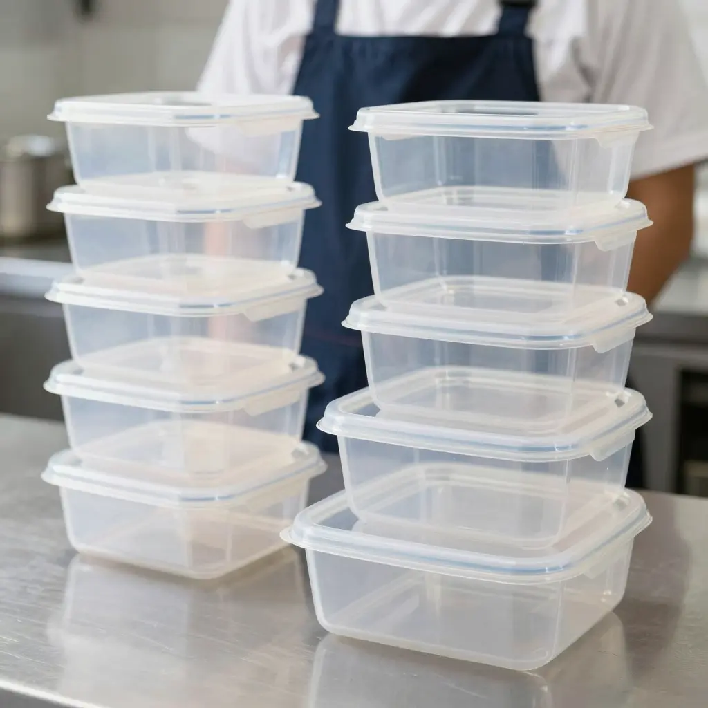 Clean Plastic Food Containers