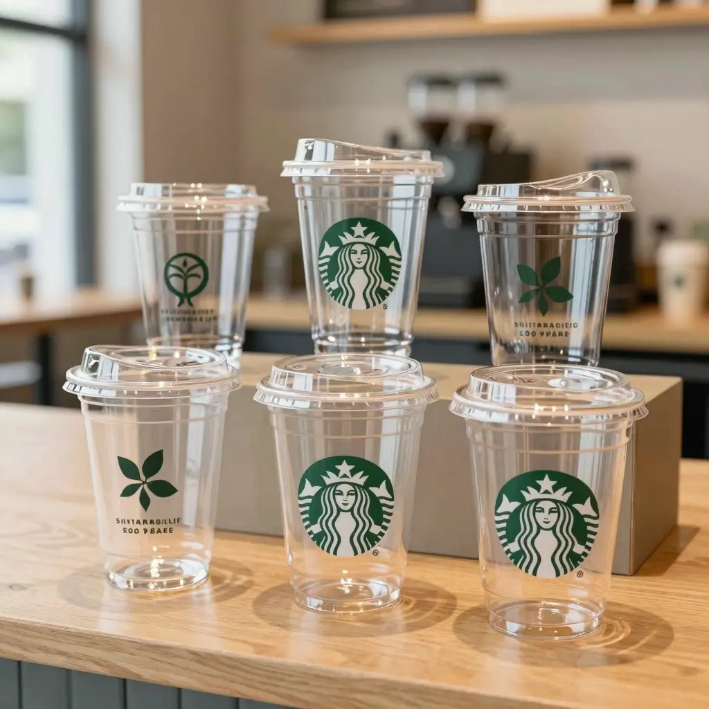 Reusable Clear Plastic Coffee Cups
